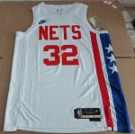 Maillot de Basket #32 Erving Nets Vintage Blanc